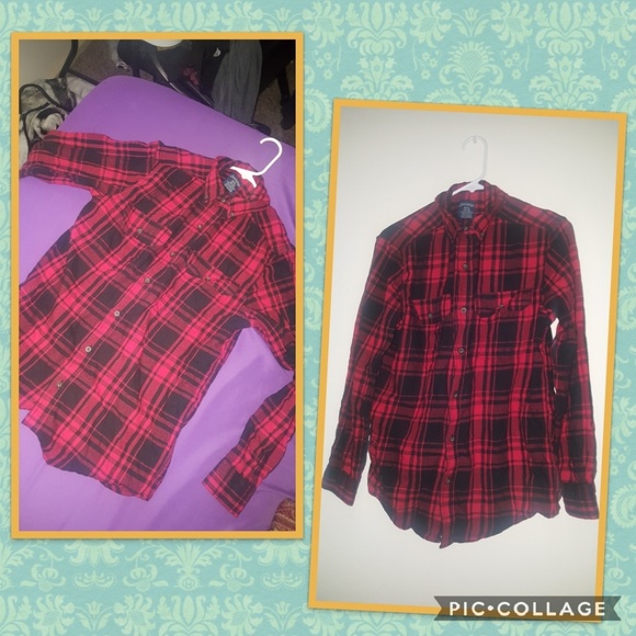 Long sleeve plaid flannel - Picture 2 of 2